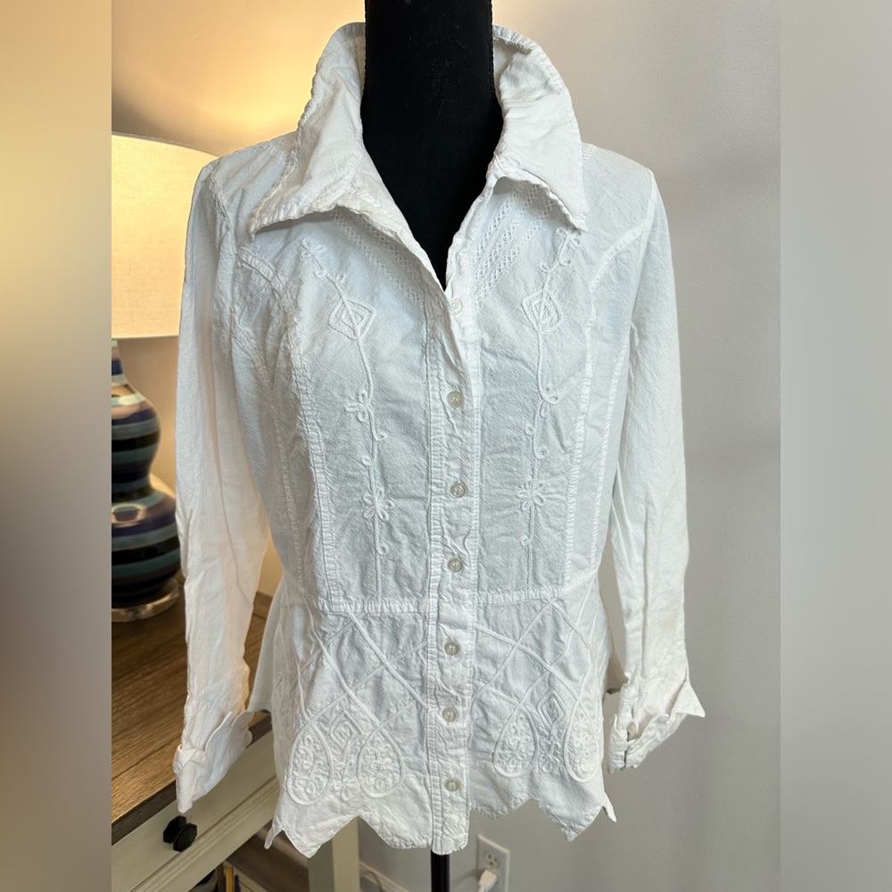 Giocam White Blouse - Size L